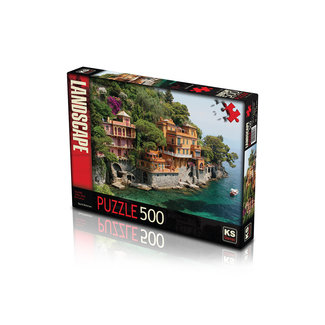 KS Games Villas en bord de mer près de Portofino Puzzle 500 pièces