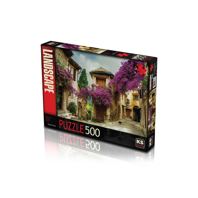 Geblümtes Dorfhaus 500 Puzzles Pieces