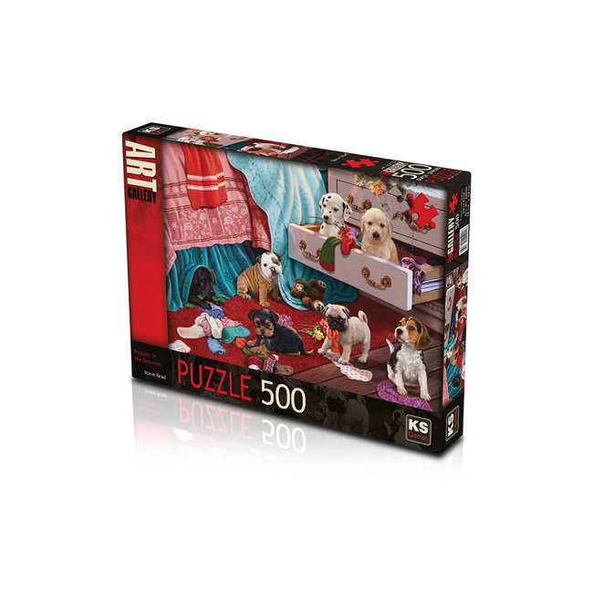KS Games Puppies in the Bedroom Puzzle 500 Pieces