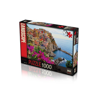 KS Games Pueblo de Manarola Cinque Terre Italia Puzzle 1000 Piezas