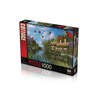 KS Games Puzzle 1000 pièces "Old River Cottage