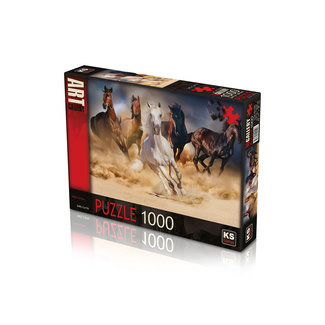 KS Games Puzzle de caballos salvajes 1000 piezas