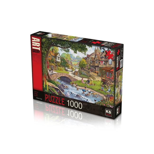 Summer Village Stream Puzzel 1000 Stukjes