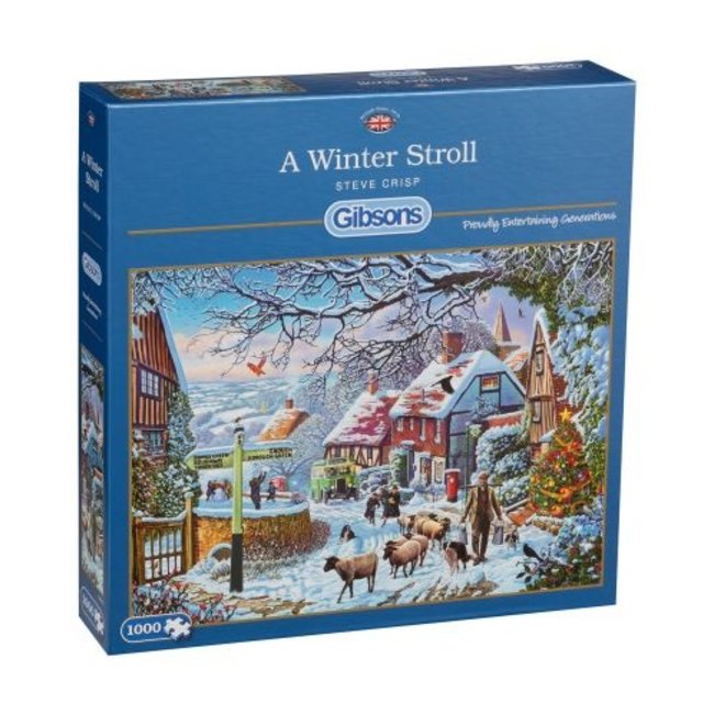 Ein Winter Stroll Puzzle-Stücke 1000