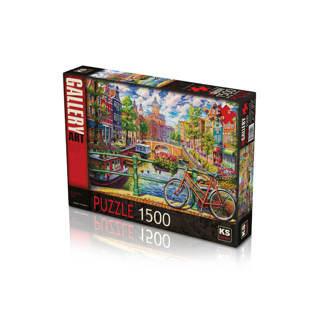 Eine bunte Stadt 1500 Puzzleteile