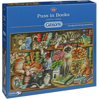 Gibsons Puss in Books Puzzel 1000 Stukjes