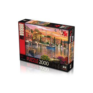 KS Games Atardecer en el puerto Puzzle 2000 piezas