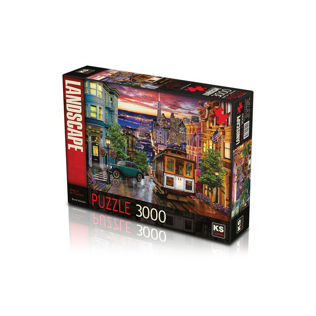 Puesta de sol en San Francisco Puzzle 3000 piezas