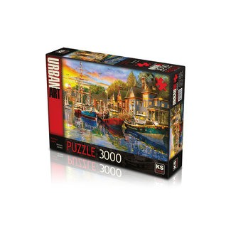 KS Games Puzzle 3000 pièces Harbour Lights
