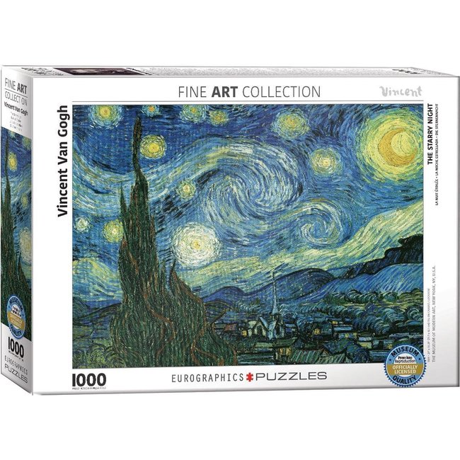 Starry Night - Vincent van Gogh Puzzel 1000 Stukjes