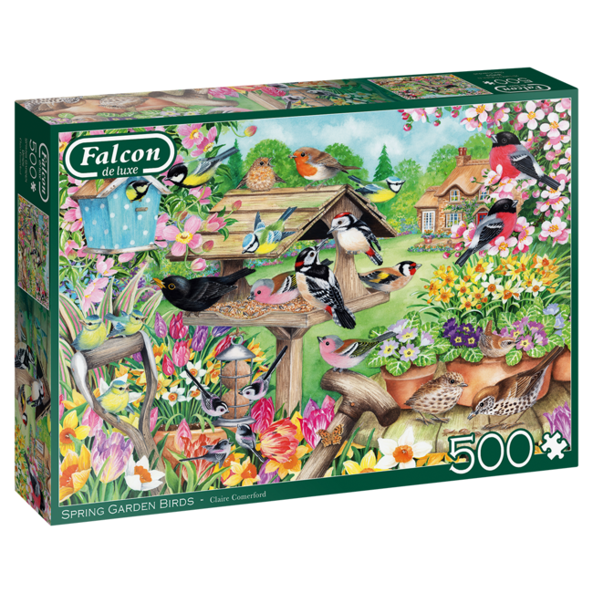 Falcon Pájaros del jardín de primavera Puzzle 500 piezas