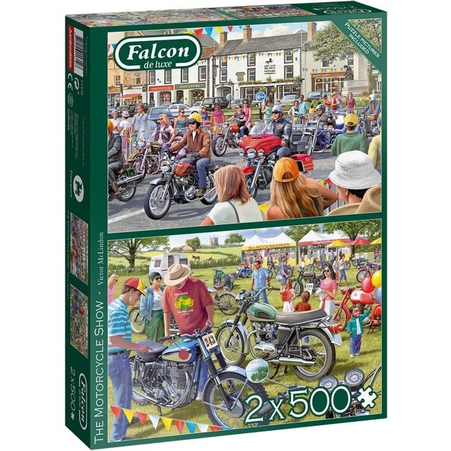 Falcon El Salón de la Moto Puzzle 2x 500 Piezas