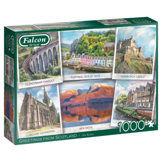 Falcon Greetings from Scotland Puzzel 1000 Stukjes