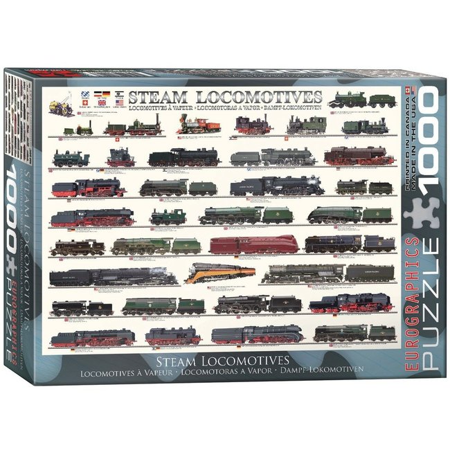 Eurographics Locomotives à vapeur Puzzle 1000 pièces