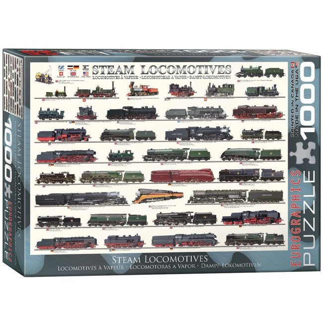 Eurographics Steam Locomotives Puzzel 1000 Stukjes