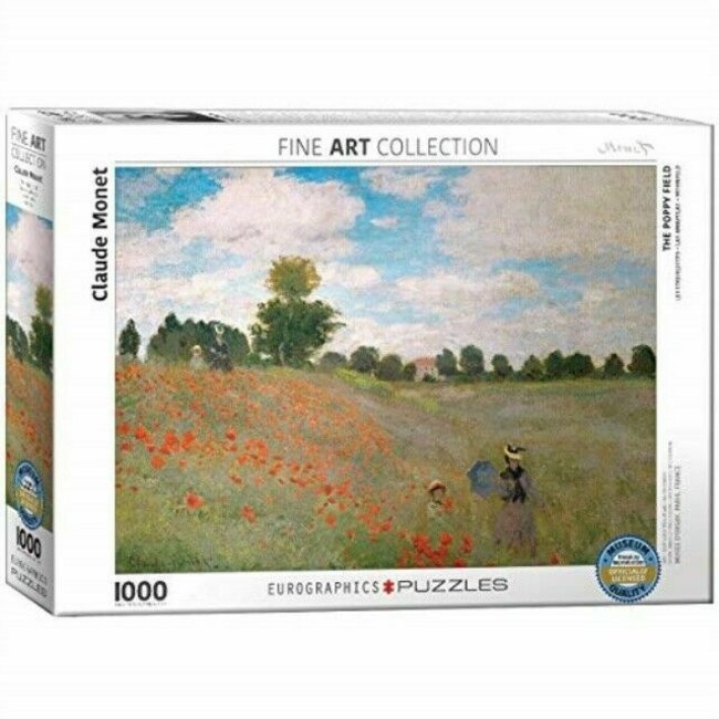 Die Mohnblumen-Feld - Claude Monet 1000 Puzzle Pieces
