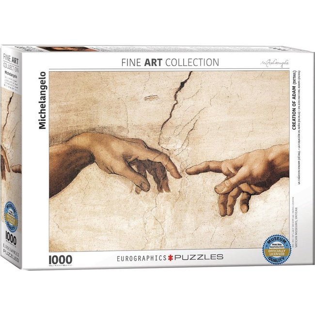 Creation of Adam (Detail) - Michelangelo 1000 Puzzle Pieces