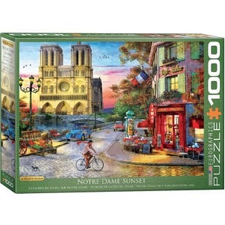 Eurographics Notre Dame Sunset - Dominic Davison Puzzle pieces 1000