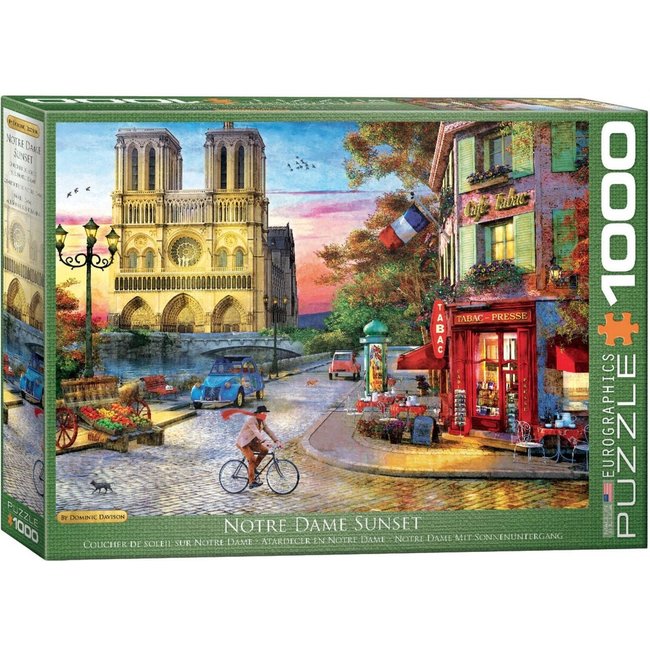 Notre Dame Sunset - Dominic Davison Puzzel 1000 Stukjes