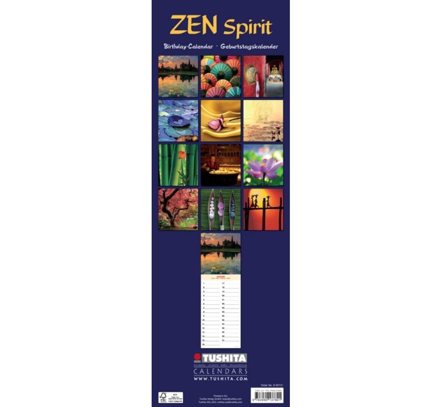 Zen Spirit Anniversaire Calendrier Tushita