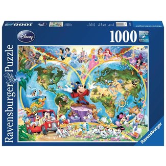 Ravensburger Disney's Wereldkaart Puzzel 1000 Stukjes