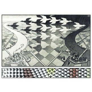Puzzelman Giorno e notte - Puzzle di M.C. Escher 1000 pezzi