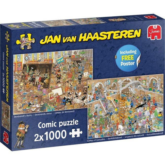 Jan van Haasteren Jan van Haasteren - Un día en el museo Puzzle 2x 1000 piezas