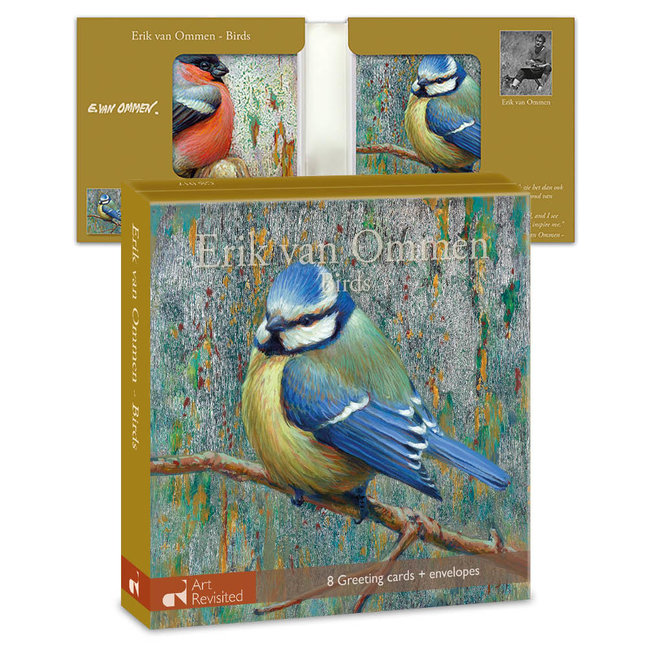 Kaartenmapje Erik van Ommen – Birds 8 Stuks