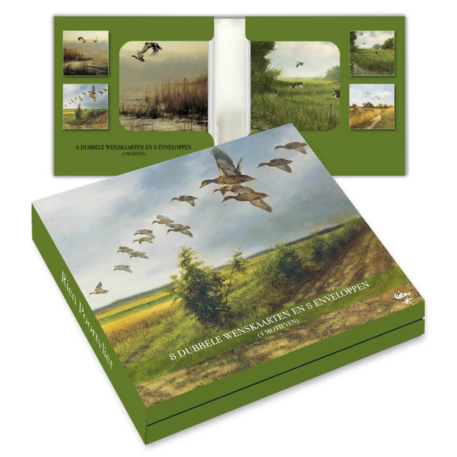 Comello Notecards Rien Poortvliet Nature - Birds 8 Pieces