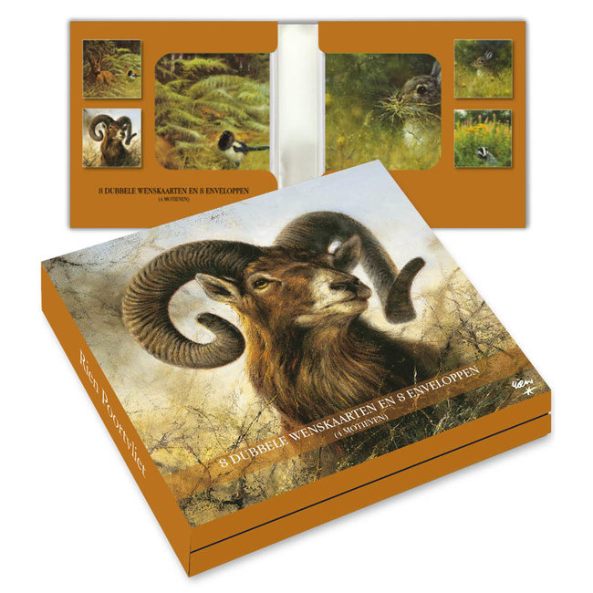 Comello Notecards Rien Poortvliet Nature - Wild 8 Pieces