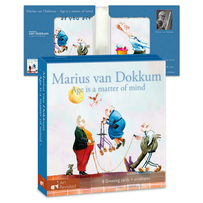 Art Revisited Kaartenmapje Marius van Dokkum – Age is a matter of mind 8 Stuks