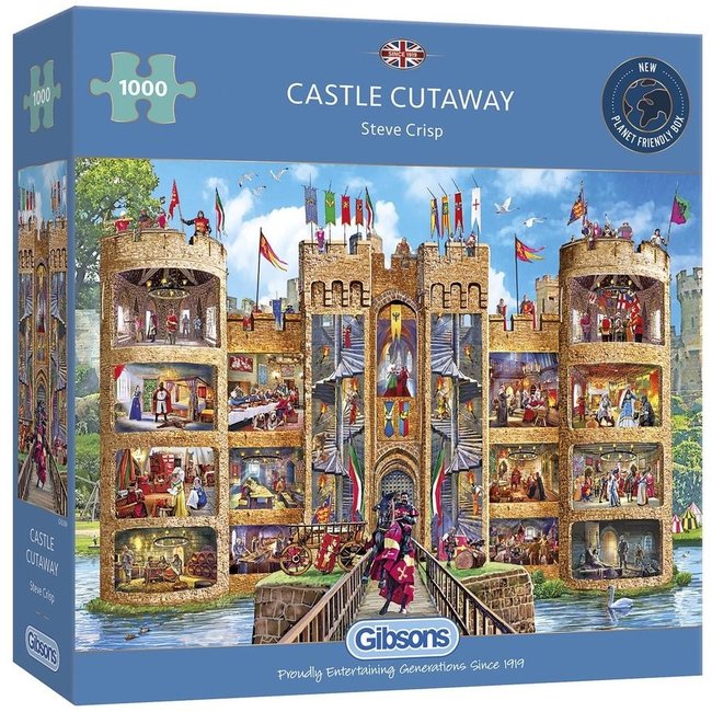 Gibsons Castle Cutaway Puzzle 1000 Pieces