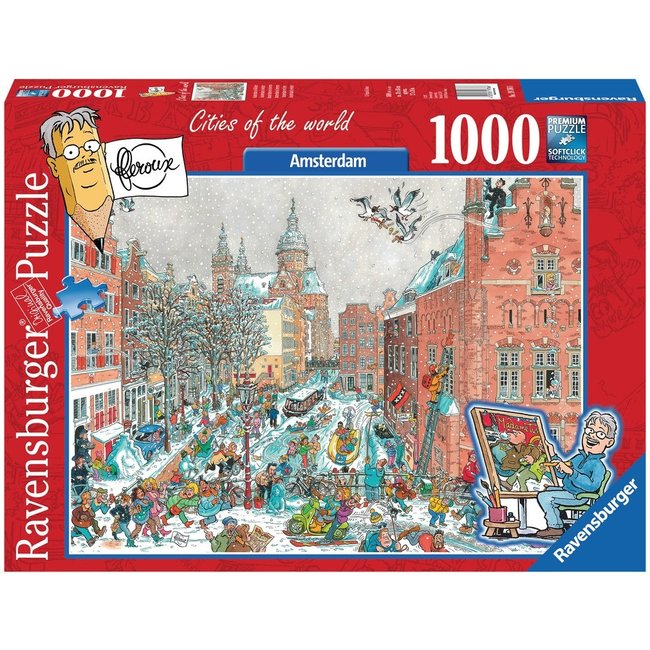 Ravensburger Amsterdam en hiver - Fleroux Puzzle 1000 pièces