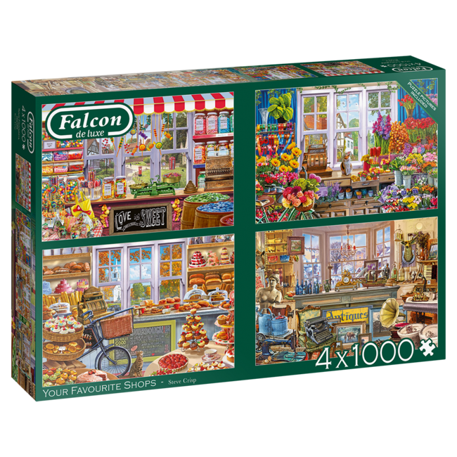 Falcon Vos magasins préférés Puzzle 4x 1000 pièces