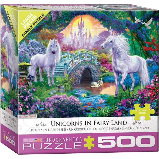 Unicorns in Fairy Land Puzzel 500XL Stukjes