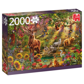 Jumbo Zauberwald bei Sonnenuntergang Puzzle 2000 Teile