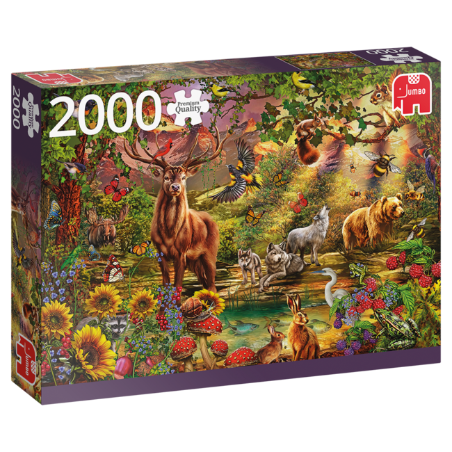 Bosque mágico al atardecer Puzzle 2000 piezas