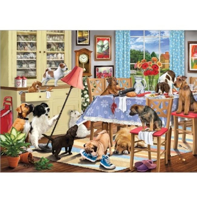 Otterhouse Dogs in the Dining Room Puzzel 1000 Stukjes