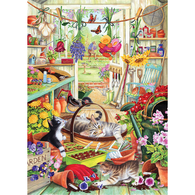 Otterhouse Puzzle 1000 pièces - Chatons du jardin familial