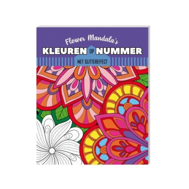 Libro para colorear Colouring by Number Flower Mandalas