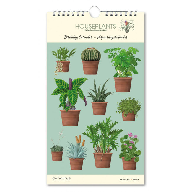 Houseplants Hortus Botanicus Birthday Calendar