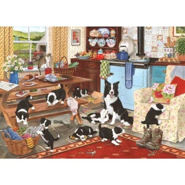 The House of Puzzles Collie Wobbles Puzzle 1000 pièces