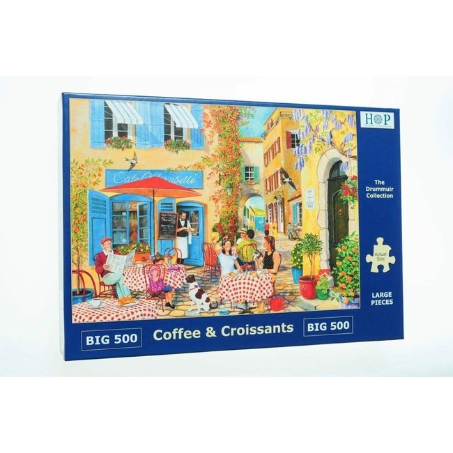 The House of Puzzles Kaffee und Croissants Puzzle 500 XL Teile