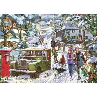 The House of Puzzles Schnee auf Schnee-Puzzle 500 XL-Teile