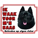 Stickerkoning Schipperke Watchword - I am watching out for my boss