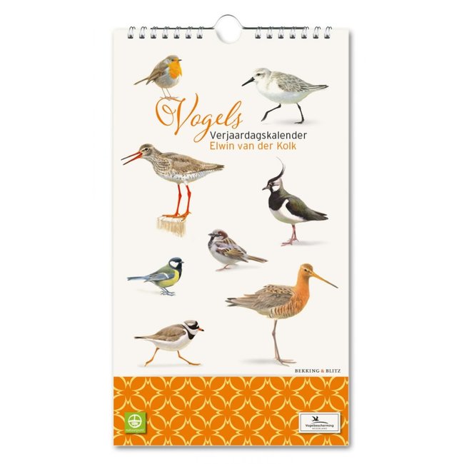 Birthday calendar Birds, Elwin van der Kolk