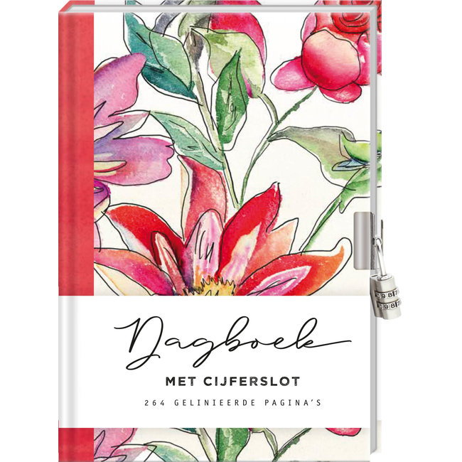 Diary with Lock for Adults Flowers