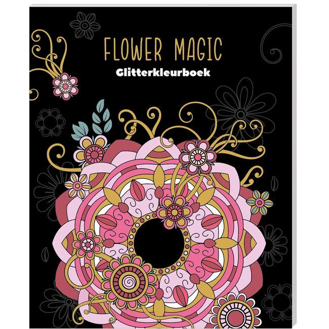 Flower Magic Glitter Colouring Book