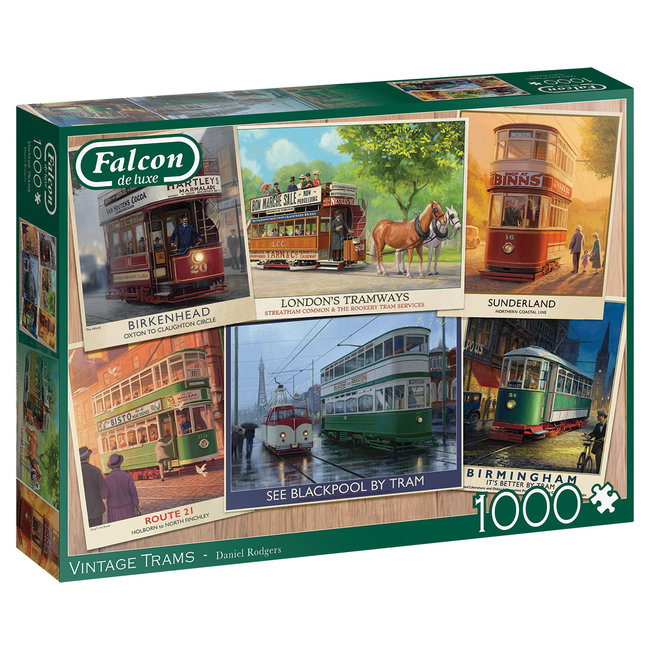 Falcon Vintage Trams Puzzle 1000 Pieces