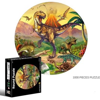 Pinshidai Rundes Dino-Puzzle 1000 Teile